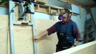 RIPRay Slidingcarriage Panel saw first try [upl. by Hosbein713]