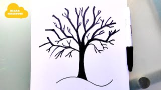 Comment dessiner un arbre sans feuille facile [upl. by Lemieux]