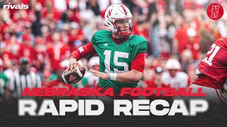 Analysis of Nebraska footballs spring game Dylan Raiolas performance  Rapid Recap [upl. by Rainwater]