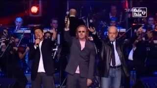 Umberto Tozzi Morandi Ruggeri  Si Puo Dare Di Piu Live Radio Italia Enhanced Audio [upl. by Obeded]