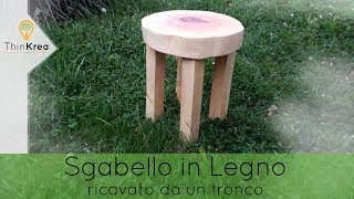 Sgabello in Legno Massello da Tronco  Fai Da Te [upl. by Nylanej]