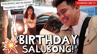 VLOGMAS DAY 17 quotBIRTHDAY SALUBONG WITH INSANquot 😭💥 PASABOG NA SURPRISE ✈️  Kimpoy Feliciano [upl. by Folly373]