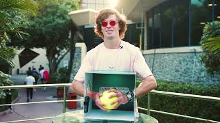 Whats in the box Rublev takes on the challenge in Dubai [upl. by Htirehc]