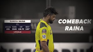 Suresh raina comeback after unsold ll Jersey version [upl. by Ardnuyek261]