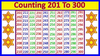 Counting 201 To 300 201 202 203  201 To 300 counting  Two hundred one to three hundred numbers [upl. by Onaled]