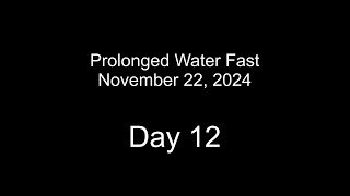 Nov 2024 Water Fast Day 12 [upl. by Jaye337]