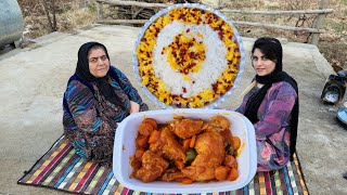 How to prepare chicken and barberry pilaf  Iranian Zereshk Polo  Barberry Pilaf  زرشک پلو [upl. by Ynatsed186]