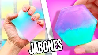 HAZ JABONES CASEROS DE GLICERINA FACILES EFECTO DEGRADEOMBRE  Tutoriales Belen [upl. by Yelnik811]