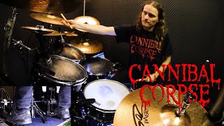 INHUMANE HARVEST drums only  Cannibal Corpse drumming [upl. by Ahsenre]