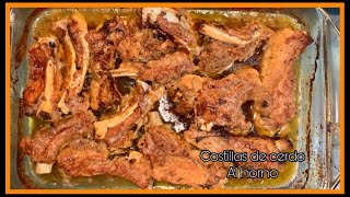 Costillas de cerdo al horno fácil y deliciosas [upl. by Torrlow132]