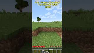 POV WHEN YOU FORGOT TO LIGHT UP YOUR BASE🤯 trending viralshort ytshorts minecraft funnyshorts [upl. by Keram606]