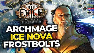 ARCHMAGE ICE NOVA OF FROSTBOLTS Build Explained My Experience and NEW RAGE TECH  Path of Exile [upl. by Natala867]