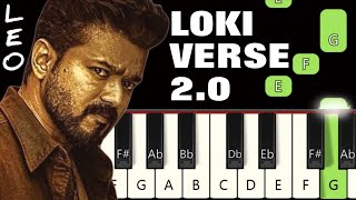 Lokiverse 20 🔥  LEO  Piano tutorials  Piano Notes  Piano Online pianotimepass leo vijay [upl. by Eiramana678]