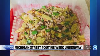 Michigan Street poutine week underway [upl. by Htnnek]