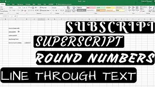 How to Format a Cell in Excel Subscript Superscript line through text scientific notation [upl. by Nahgem]