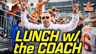 Quinn Ewers Has ARRIVED  Red Zone Woes Gone  Texas Longhorns Football  Lunch with the Coach [upl. by Edie]