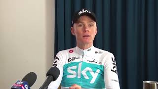 Chris Froome  Press conference on the 3rd rest day  Giro dItalia  Tour of Italy 2018 [upl. by Claudette]