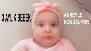 3 Aylık Bebek Anneyle Konuşursa Komik Bebekler [upl. by Alano]