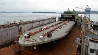 144car ferry Tokitae construction time lapse [upl. by Attenev]