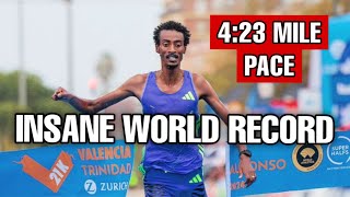 INSANE Half Marathon World Record  423 Mile Pace [upl. by Brainard]