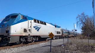 Amtrak 119 Leads Maple Leaf P063 Northbound to Toronto Canada [upl. by Zebulon]