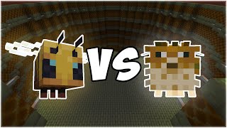 Bee vs Pufferfish  Minecraft Mob Battle [upl. by Grondin873]