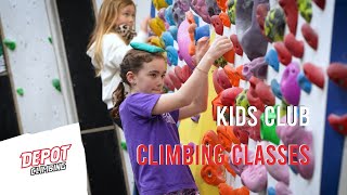 Depot Climbing Kids Club Childrens Climbing Classes [upl. by Enelkcaj]