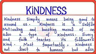 Essay on Kindness in English  Paragraph on Kindness [upl. by Nash144]