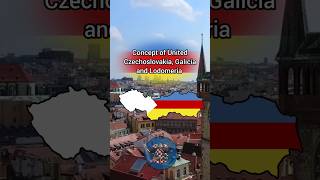 Concept of United Czechoslovakia Galicia and Lodomeria 🇨🇿🇸🇰🇵🇱shorts viralvideo countryballs map [upl. by Castara]