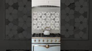 This Multi Finish Theodora Marble Mosaic adds so much depth amp elegance to this kitchen shorts [upl. by Noak]