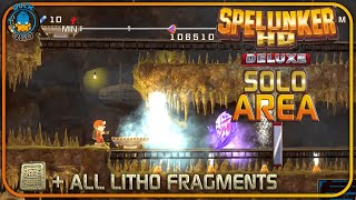 Spelunker HD Deluxe PS4 Area 1 Solo Walkthrough  All Litho Fragments Collected [upl. by Bethezel]