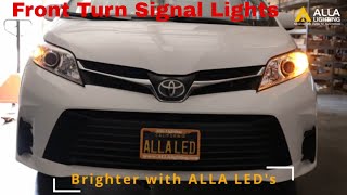 Install  Change  Replace Toyota Sienna Front Turn Signal light Bulb [upl. by Llieno647]