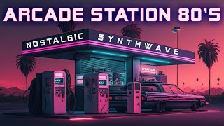 Arcade Station 80s 👾️ Synthwave  Retrowave  Cyberpunk SUPERWAVE 🚗 Vaporwave Music Mix [upl. by Mohandis]