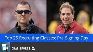 College Football Recruiting Top 25 Recruiting Classes For 2019 Leading Up To Signing Day [upl. by Argent]