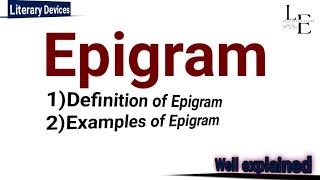 EpigramDefinitionExamplesConceptliterarydevices epigram [upl. by Taft]