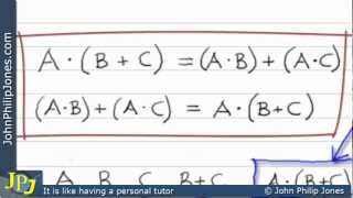 Boolean Distributive Law 3 of 5 [upl. by Hannahoj73]