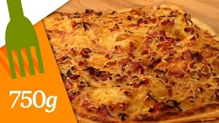 Recette de Flammekueche ou Tarte flambée  750g [upl. by Kola]