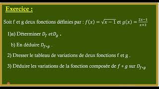 fonctions numériques  exercice de composée de deux fonctions [upl. by Akerdal]