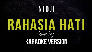 NIDJI  RAHASIA HATI KARAOKE VERSION LOWER KEY [upl. by Aranaj]