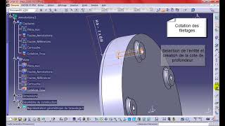 CATIA V5FTA THREAD DIMENSION [upl. by Ahsinam869]