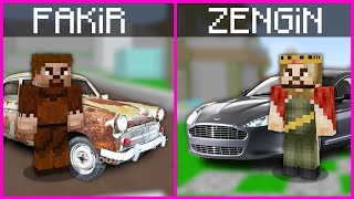 ZENGİN ARABASI VS FAKİR ARABASI 😱  Minecraft ZENGİN FAKİR HAYATI [upl. by Allie12]