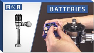 Sloan Optima Flushometer  Batteries  Repair and Replace [upl. by Nulubez]