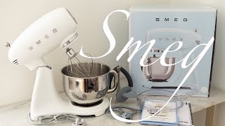 🤍 SMEG Stand Mixer White UNBOXING 🤍 스메그 반죽기 언박싱 [upl. by Tella]