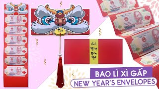 How To Make Red Envelopes for Chinese New Year  DIY Lucky Money Envelope  MIA Art amp Craft [upl. by Amyaj]