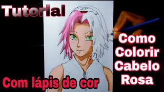 Como pintar cabelo rosa de animeHow to paint pink anime hair Joás arte [upl. by Aniela291]