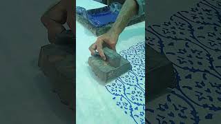 Handmade block printing Shibori dye pattern process and colours [upl. by Essirehc]