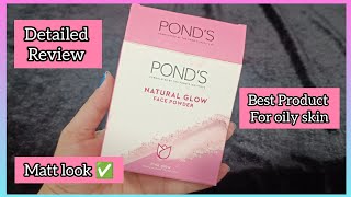 Ponds Natural Glow Face powder Review Pink glow Best for oil control Summer skin care [upl. by Boylston]