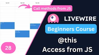 Call component methods from js Ex  Full Calendar js  Laravel Livewire 3 for Beginners EP28 [upl. by Jenelle433]