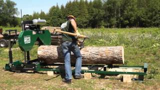 2013 HM126 Woodland Mills Portable Sawmill Promotional Video [upl. by Ocirderf144]