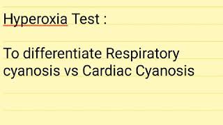 Hyperoxia test  for students [upl. by Elak]